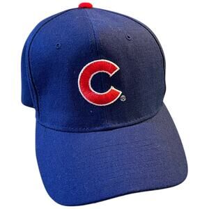 Vintage Chicago Cubs Starter Snapback Hat Blue Red 90s MLB Baseball